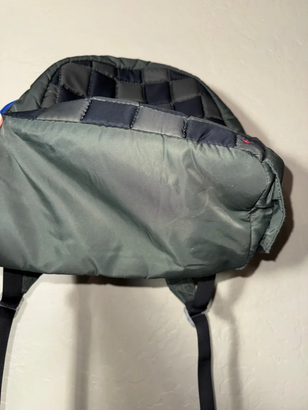 State checkered school backpack